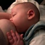picture of baby nursing at the breast